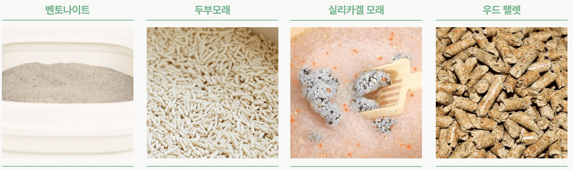 고양이 모래 종류와 장단점