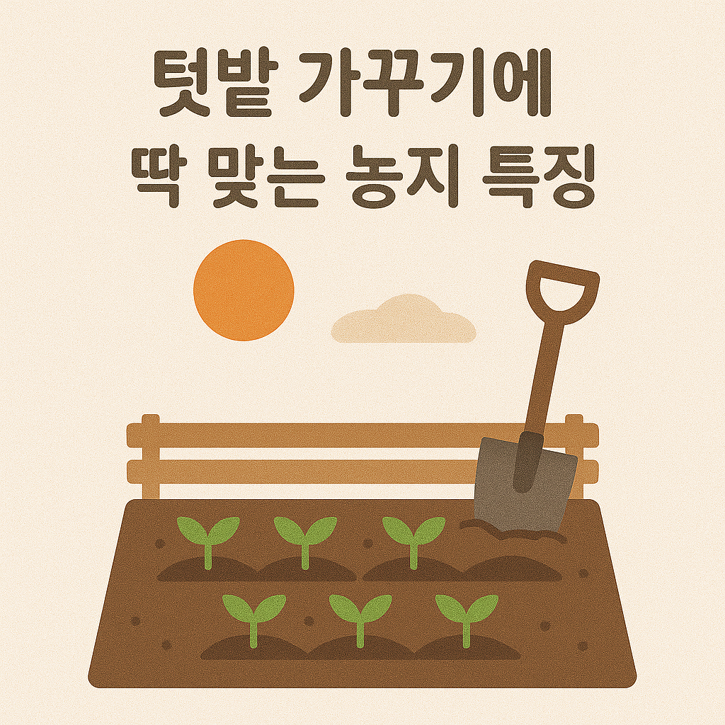 텃밭 가꾸기에 딱 맞는 농지 특징