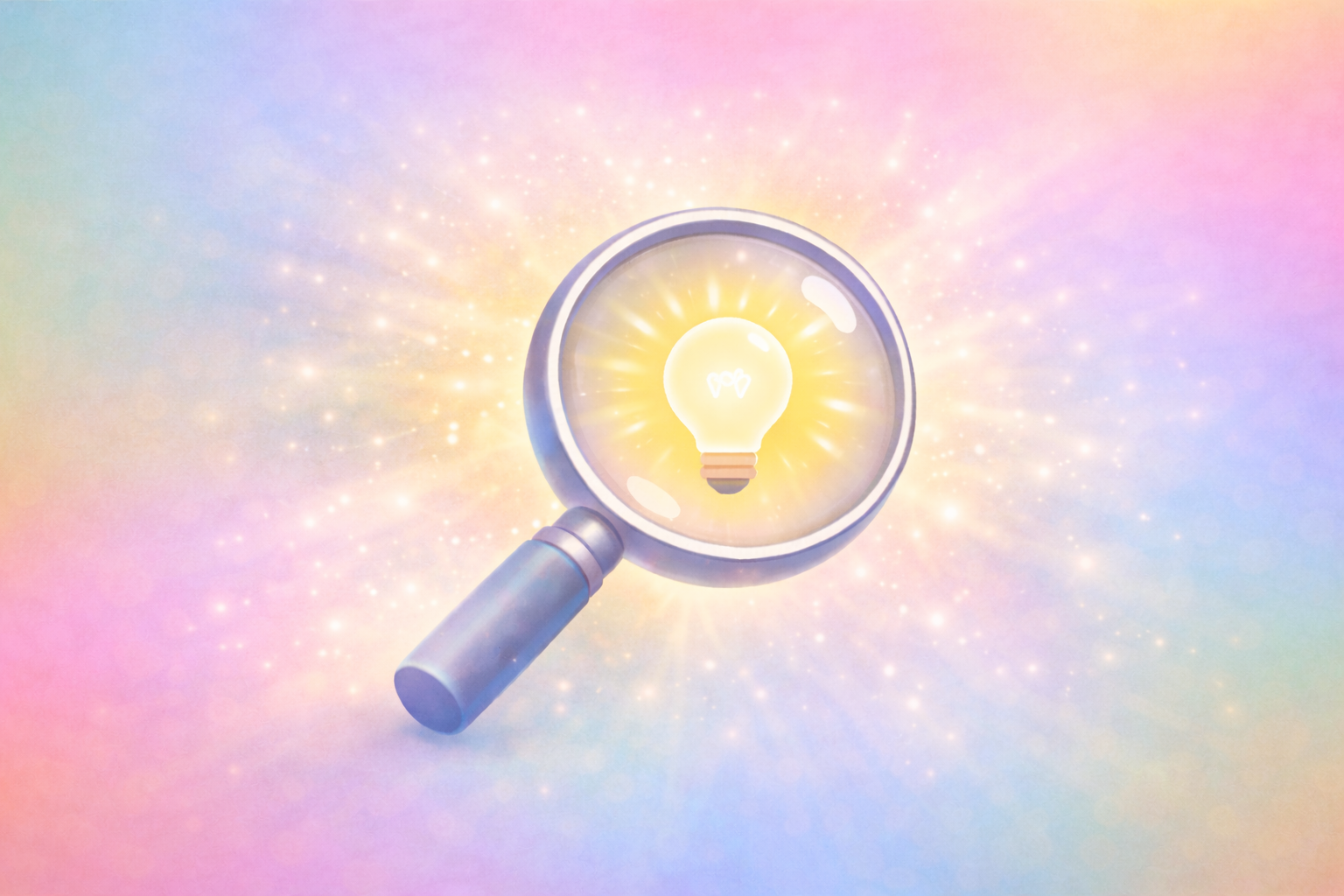 더 자세한 내용을 살펴보라는 의미를 담은 심플한 돋보기 아이콘 이미지