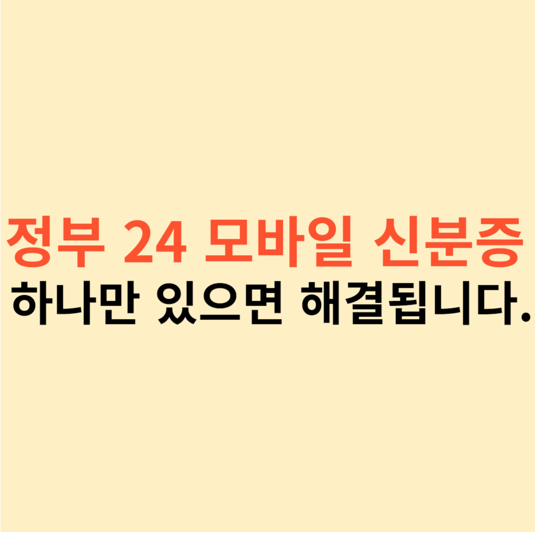 정부 24 모바일 신분증