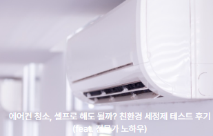 에어컨 청소 업체에서 사용하는 세정제 (+ 셀프 청소)