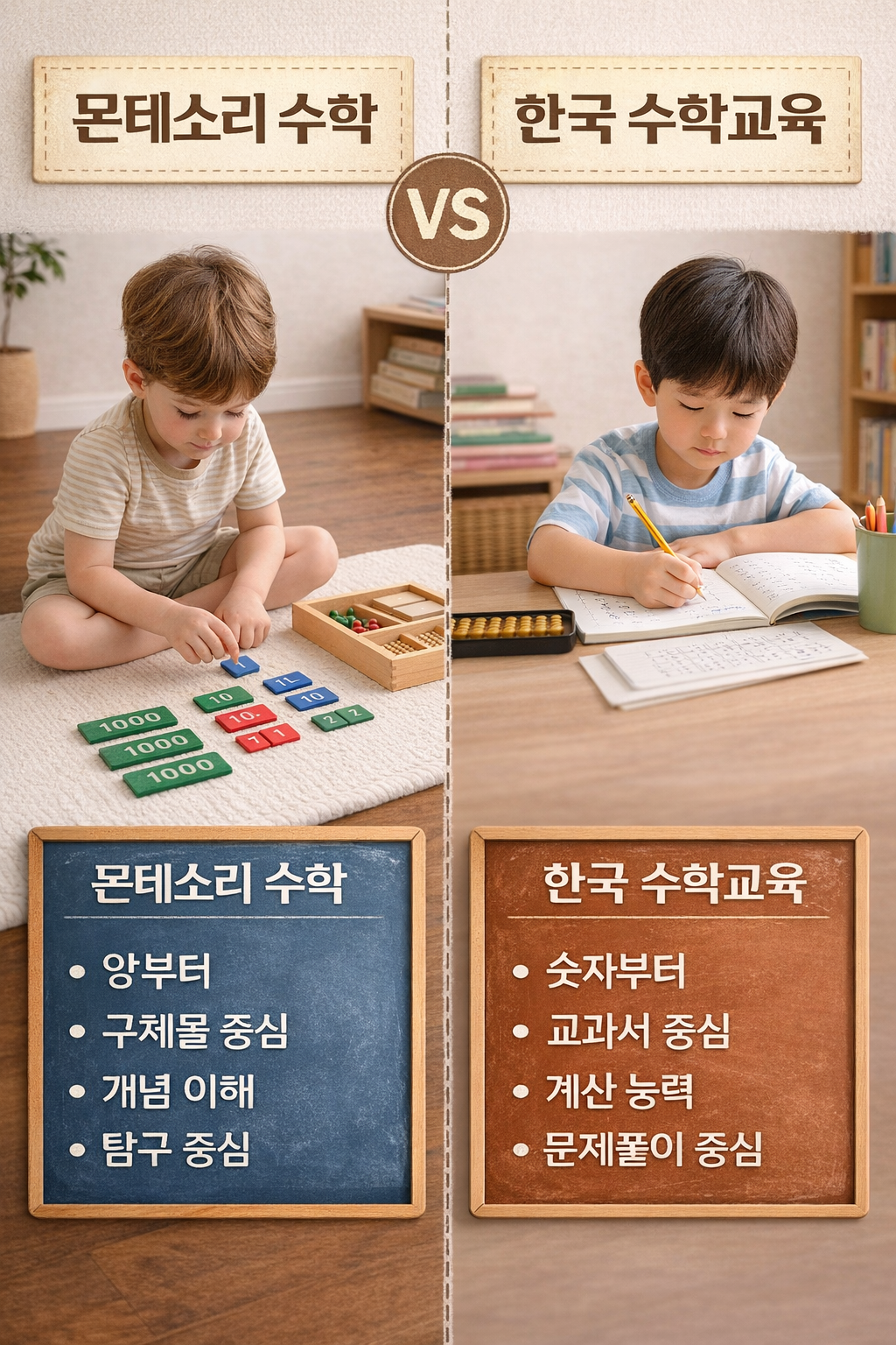 몬테소리수학 VS 한국수학