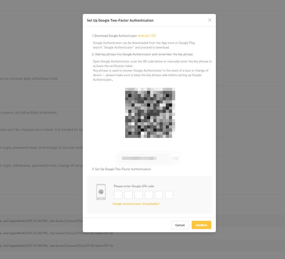 바이비트-구글-OTP-등록하기-4