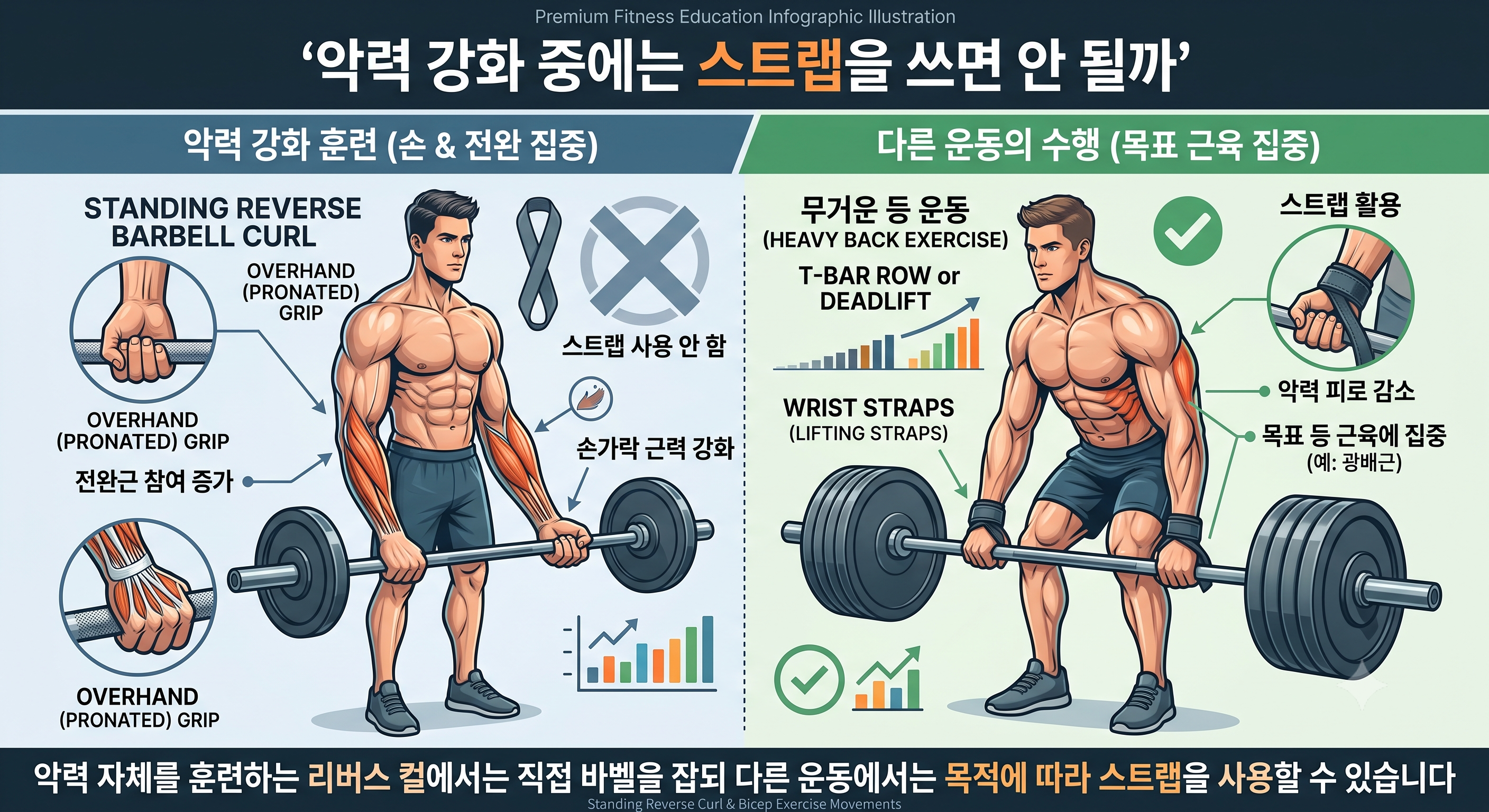 악력 강화 중에는 스트랩을 쓰면 안 될까
