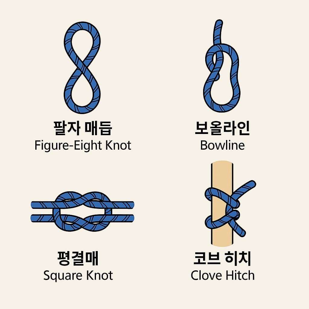 비상시에 유용한 매듭법과 활용법