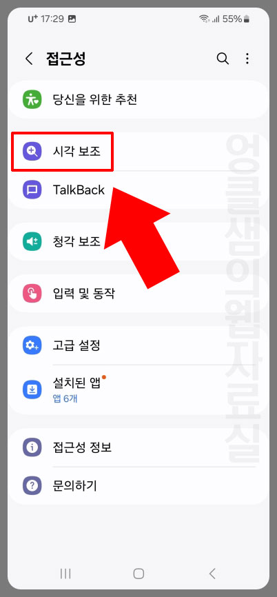 갤럭시 시각보조