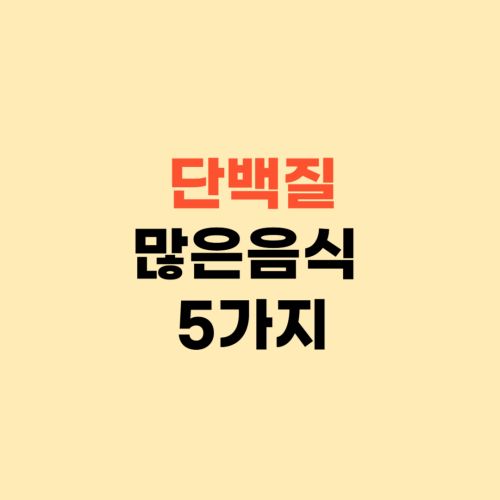 단백질 많은 음식 5가지 ❘ 고기 대신 이거 드세요