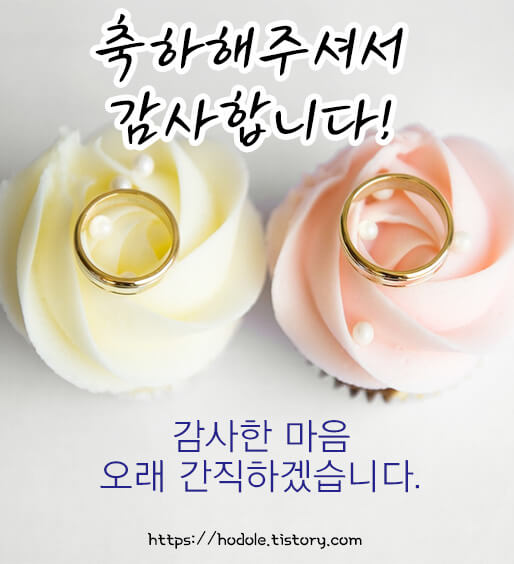 결혼식 답례 문자