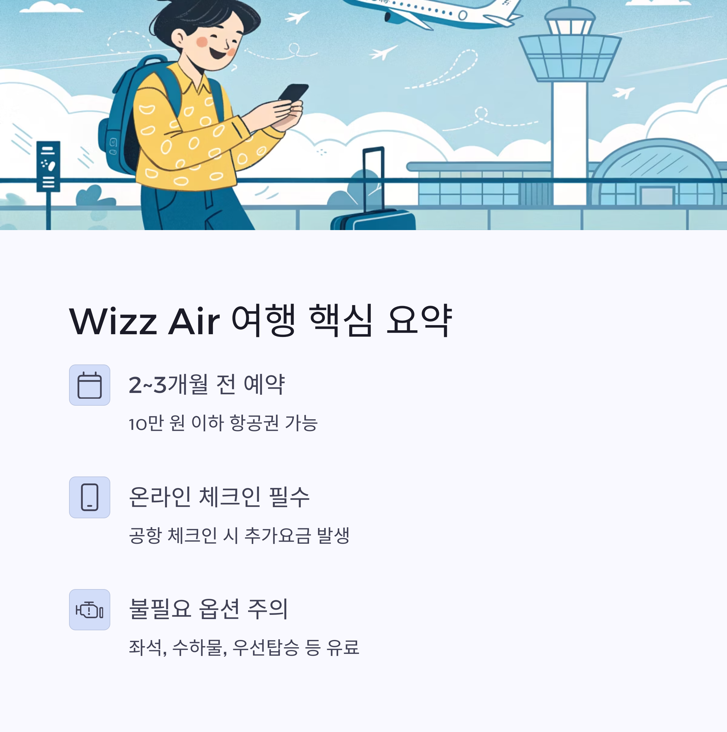 Wizz Air 여행 핵심 요약