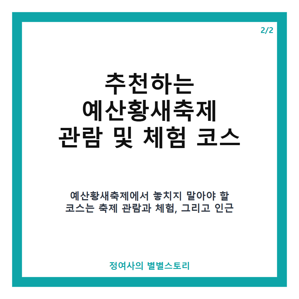예산황새축제 추천 가을 나들이 필수 코스와 함께하는 천연기념물 황새 체험 카드뉴스 3