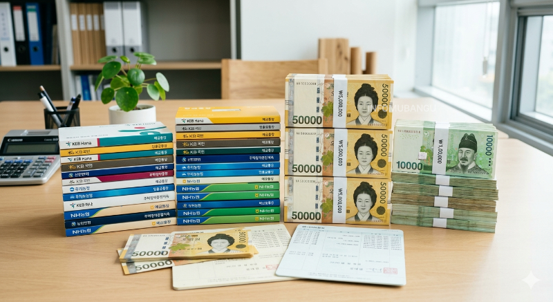 정부지원금 100만 원 수령 이미지