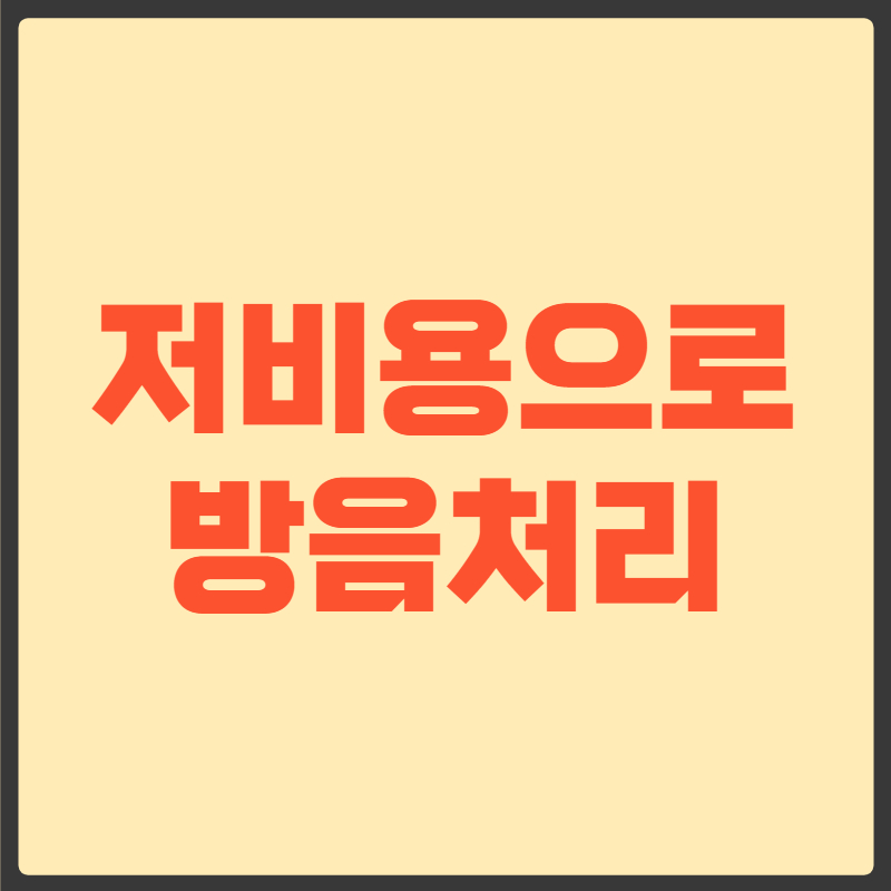 저비용 방음