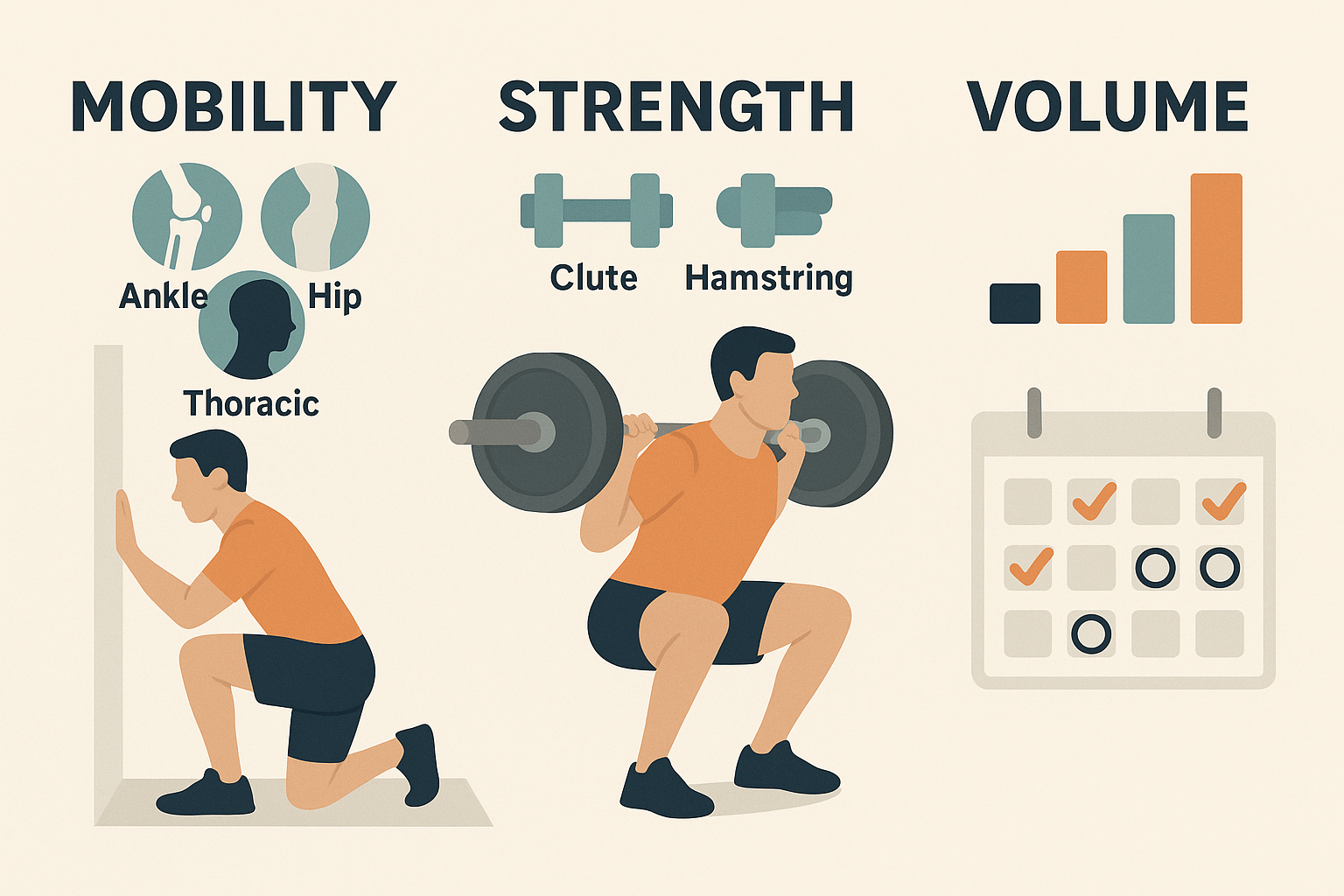 스쿼트 루틴 관련 이미지