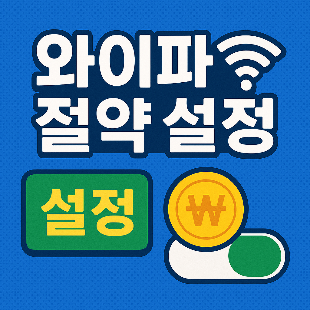 와이파이 절약 설정