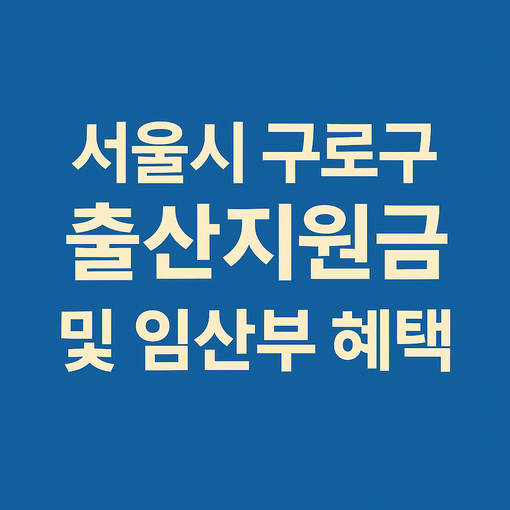 서울시 구로구 출산지원금
