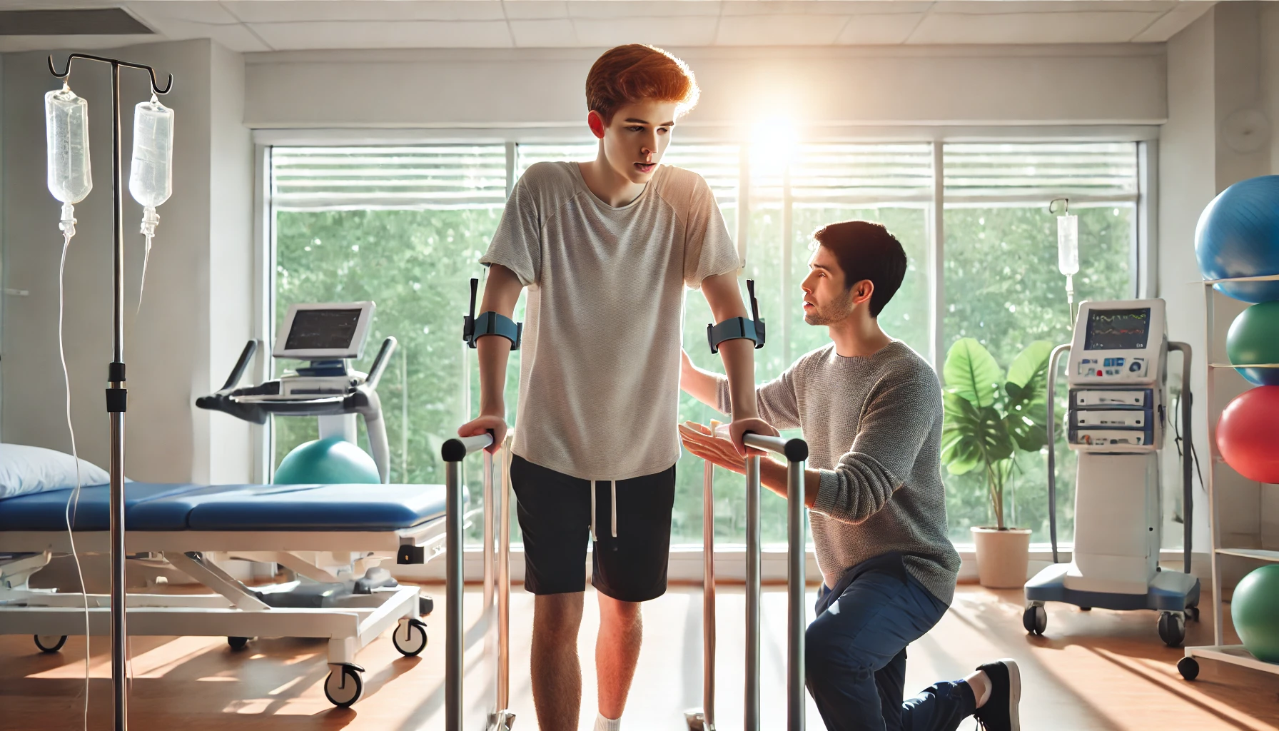 교통사고 후 재활운동하는 이미지