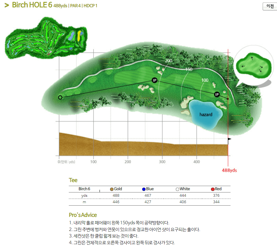 가평베네스트 골프클럽 버치코스 6