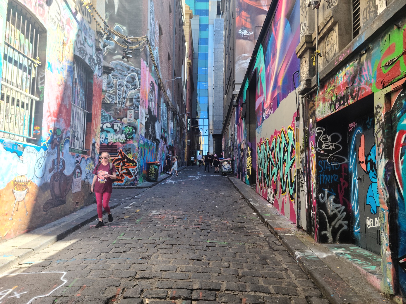 호주 멜버른 그래피티 성지 호시어레인(Hosier Lane) 모습