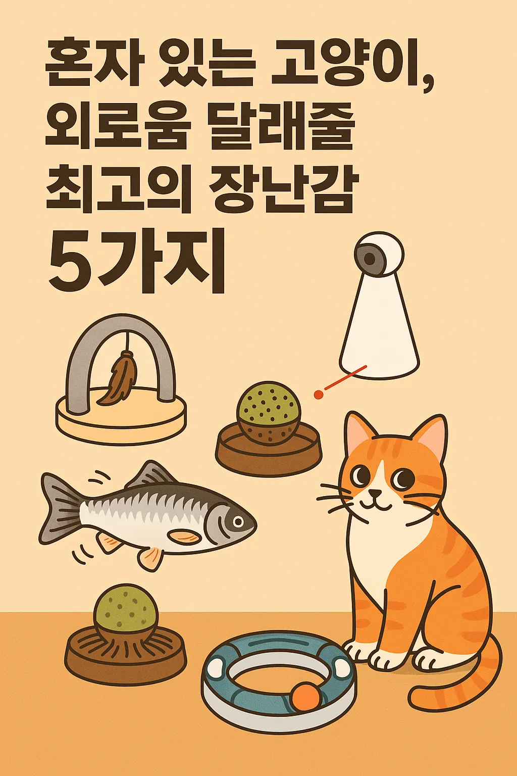 혼자 있는 고양이, 외로움 달래줄 최고의 장난감