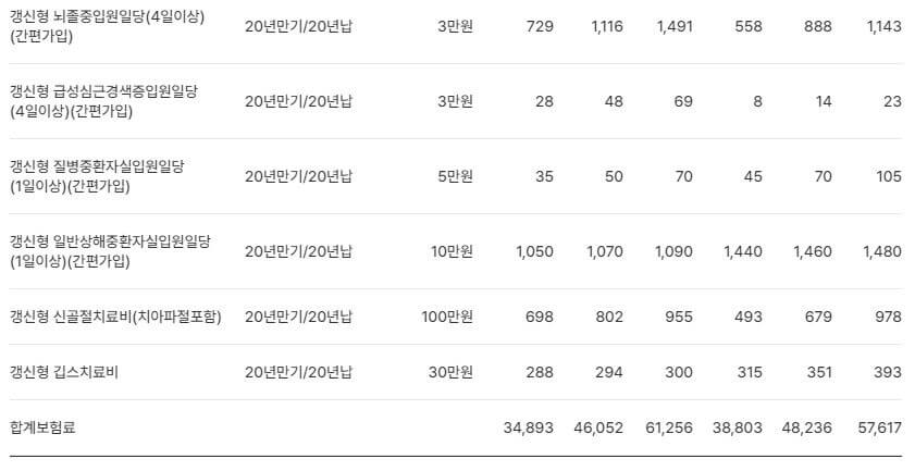 메리츠 화재 올바른 간편보험 가입예시 및 보험료
