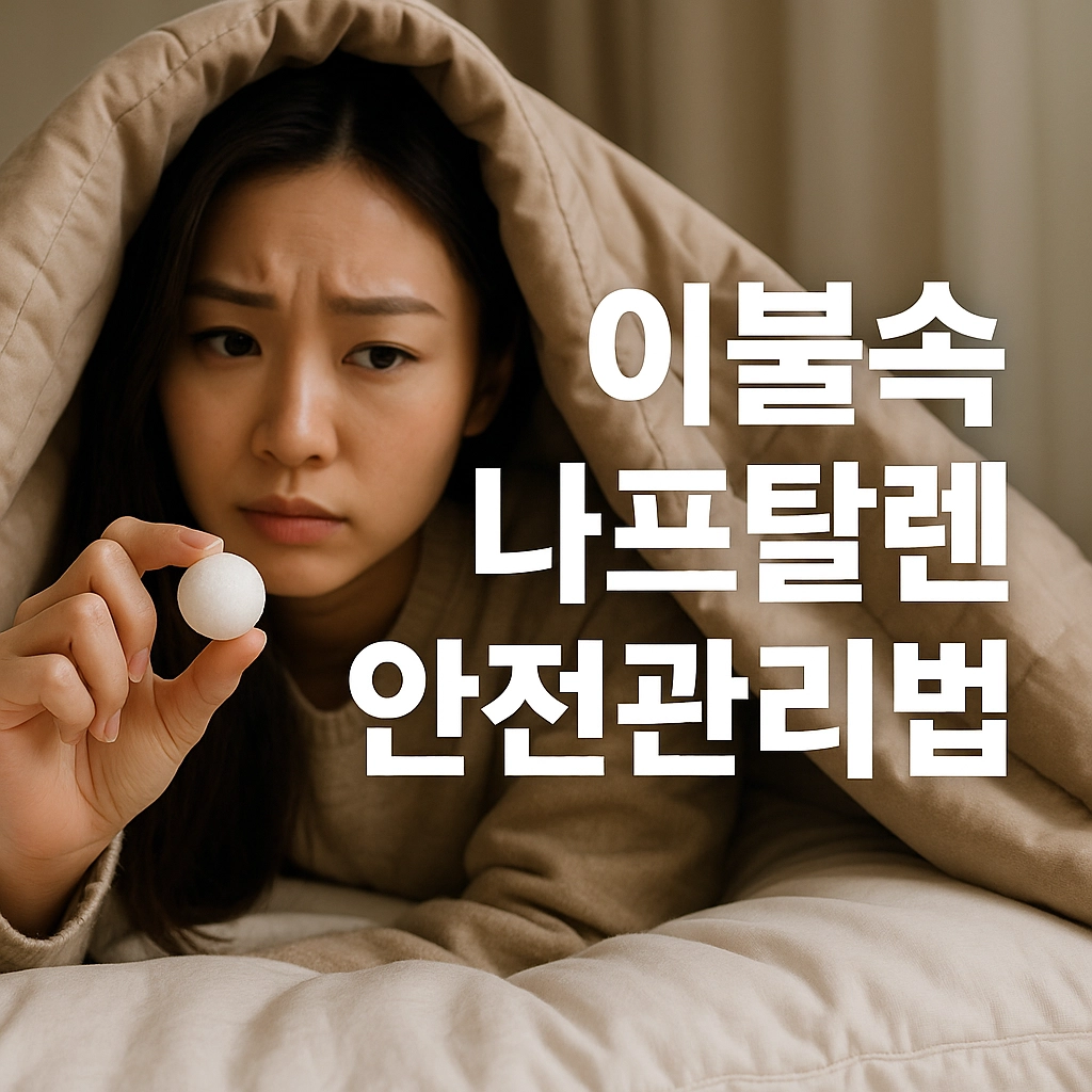 이불속 나프탈렌 안전관리법