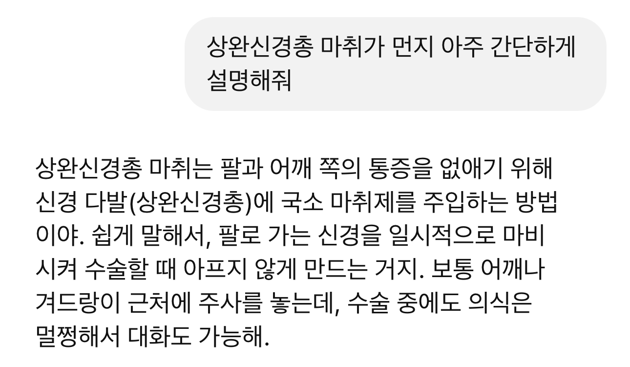 상완신경총마취-뜻