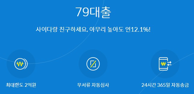 사이다뱅크 대출상품 금리, 이자, 대상, 한도 - 중금리신용대출, 79대출, 마이너스통장, 비상금대출, 사잇돌2
