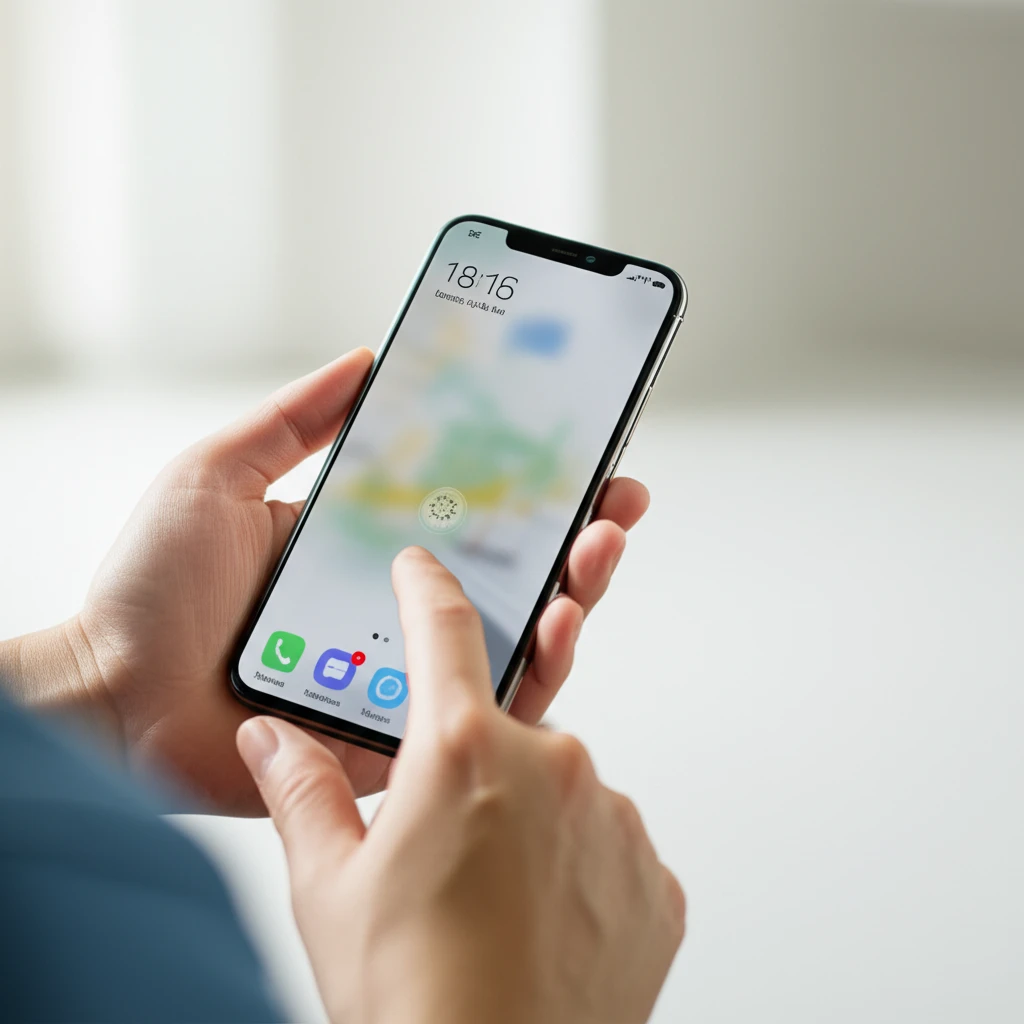 스마트폰 홈 화면에서 가족 위치 바로..