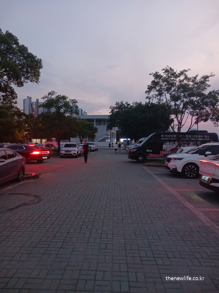 잠실 한강공원 물놀이장 인근 주차장 풍경 – 주차 가능한 실제 공간 모습