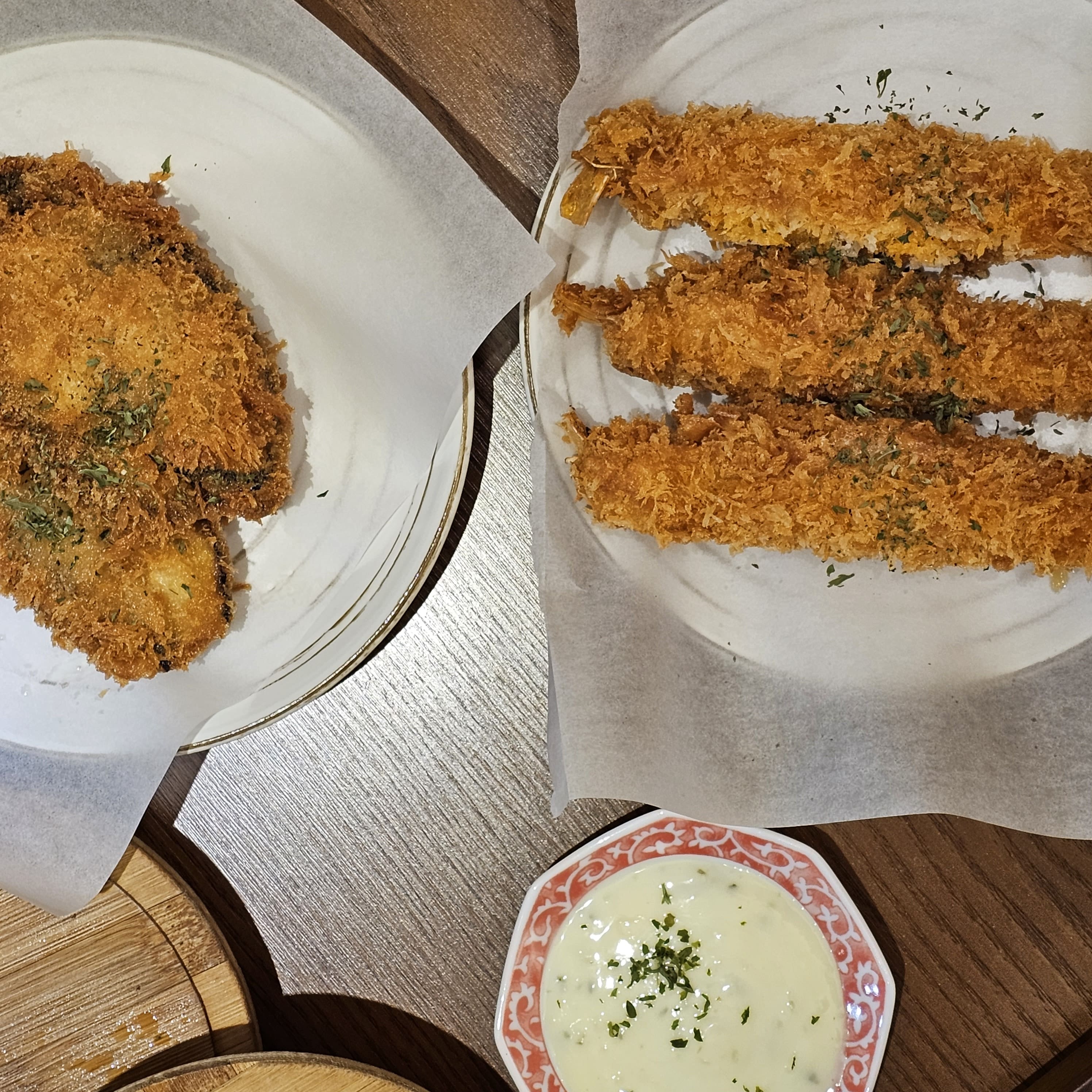 담솥-통새우튀김-가지튀김