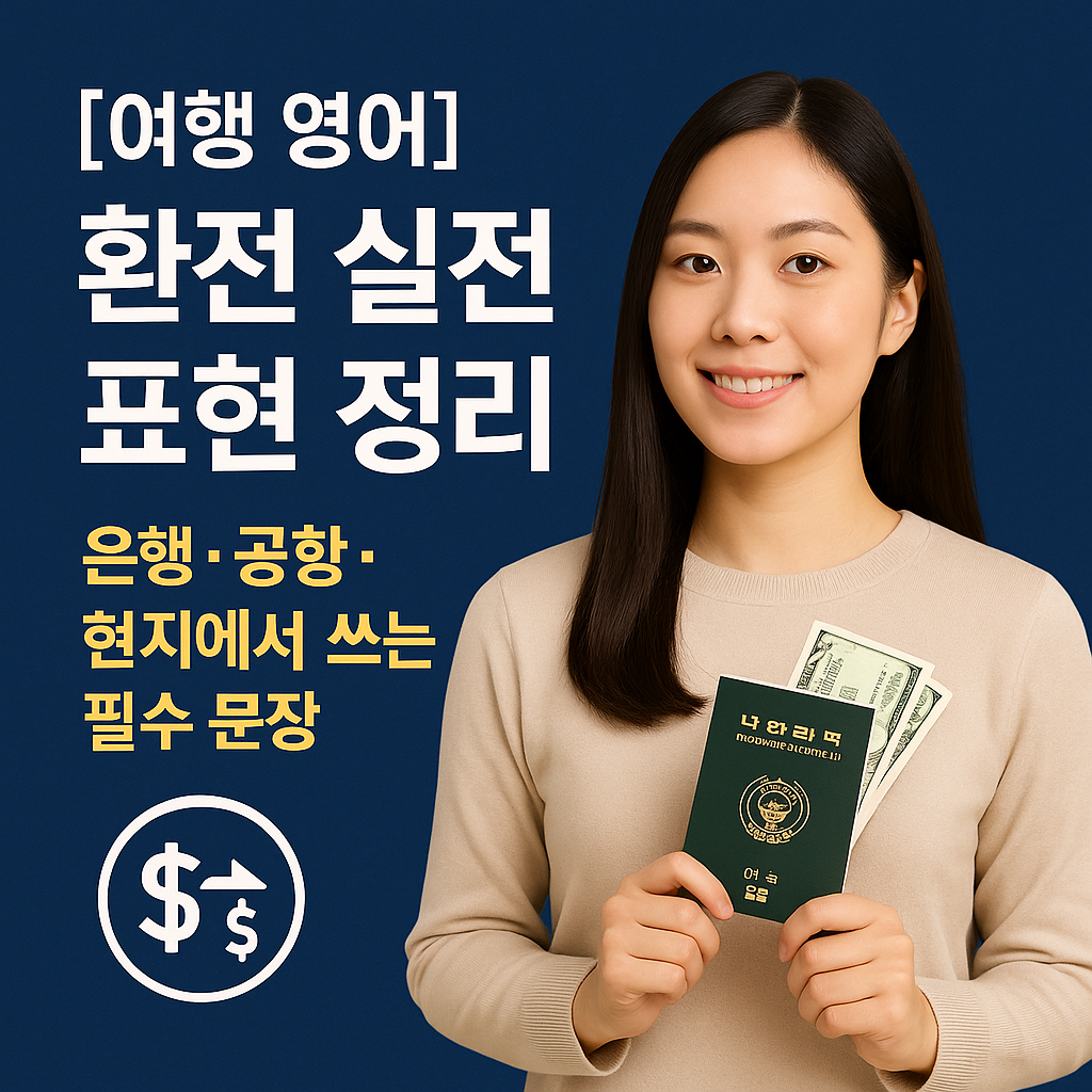 [여행 영어] 환전 실전 표현 정리 ｜ 은행·공항·현지에서 쓰는 필수 문장