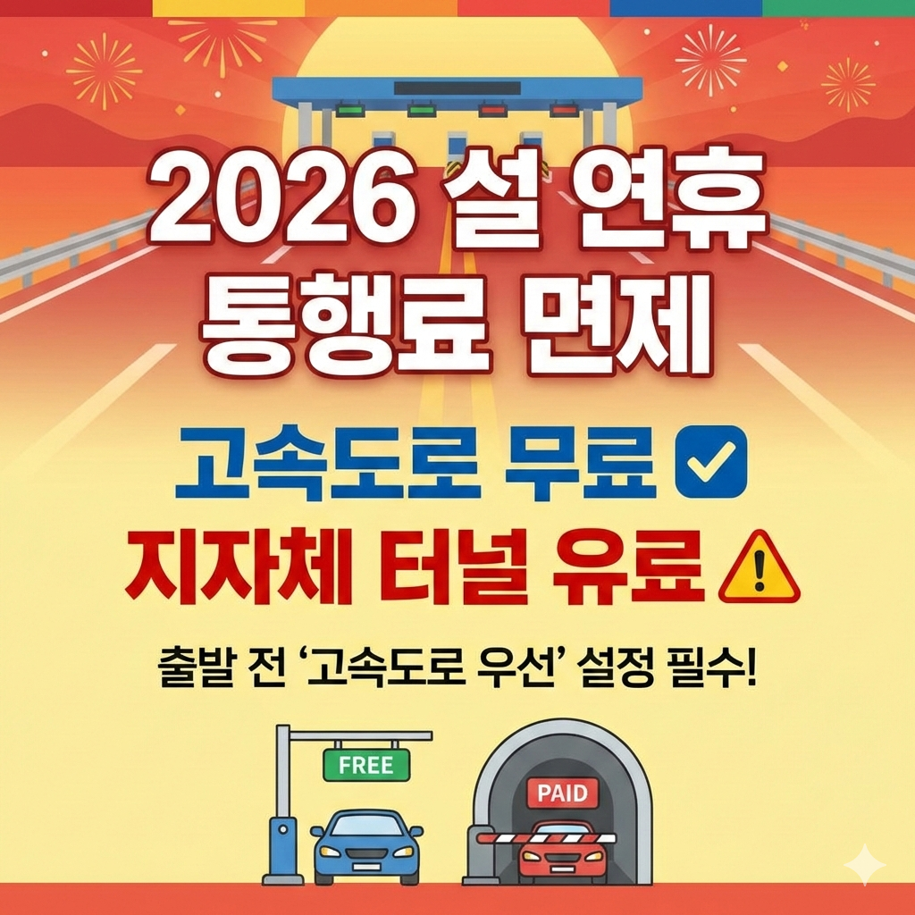 2026 설 연휴 통행료 면제와 유료도로 구분법