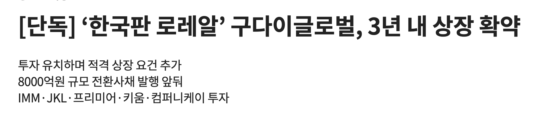 상장 계획과 투자 유치 현황 정리