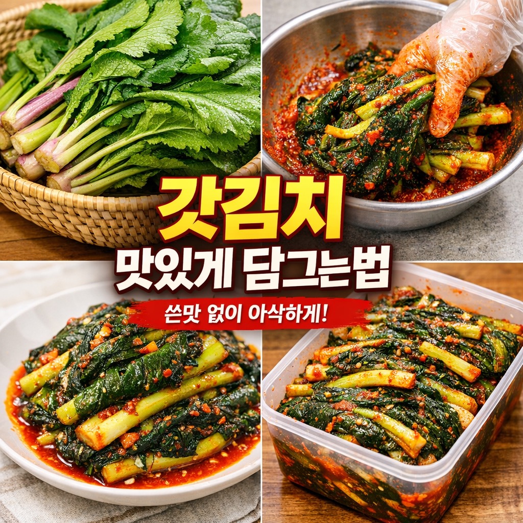 갓김치 맛있게 담그는법|쓴맛 없이 아삭하게, 집에서 성공하는 비법