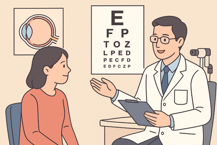 라식 상담 받는 모습 이미지