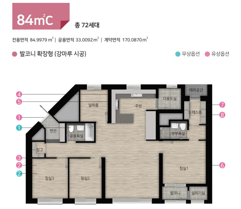 힐스테이트 대구역퍼스트 평면도