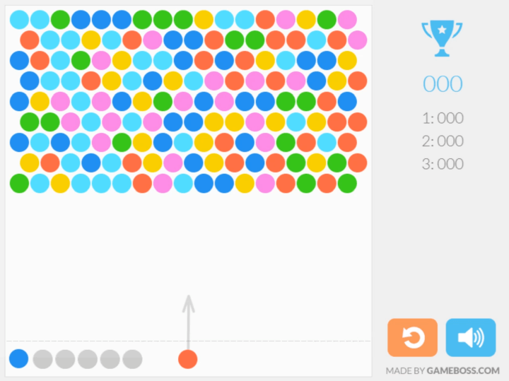 구슬-맞추기-웹게임-메인-화면