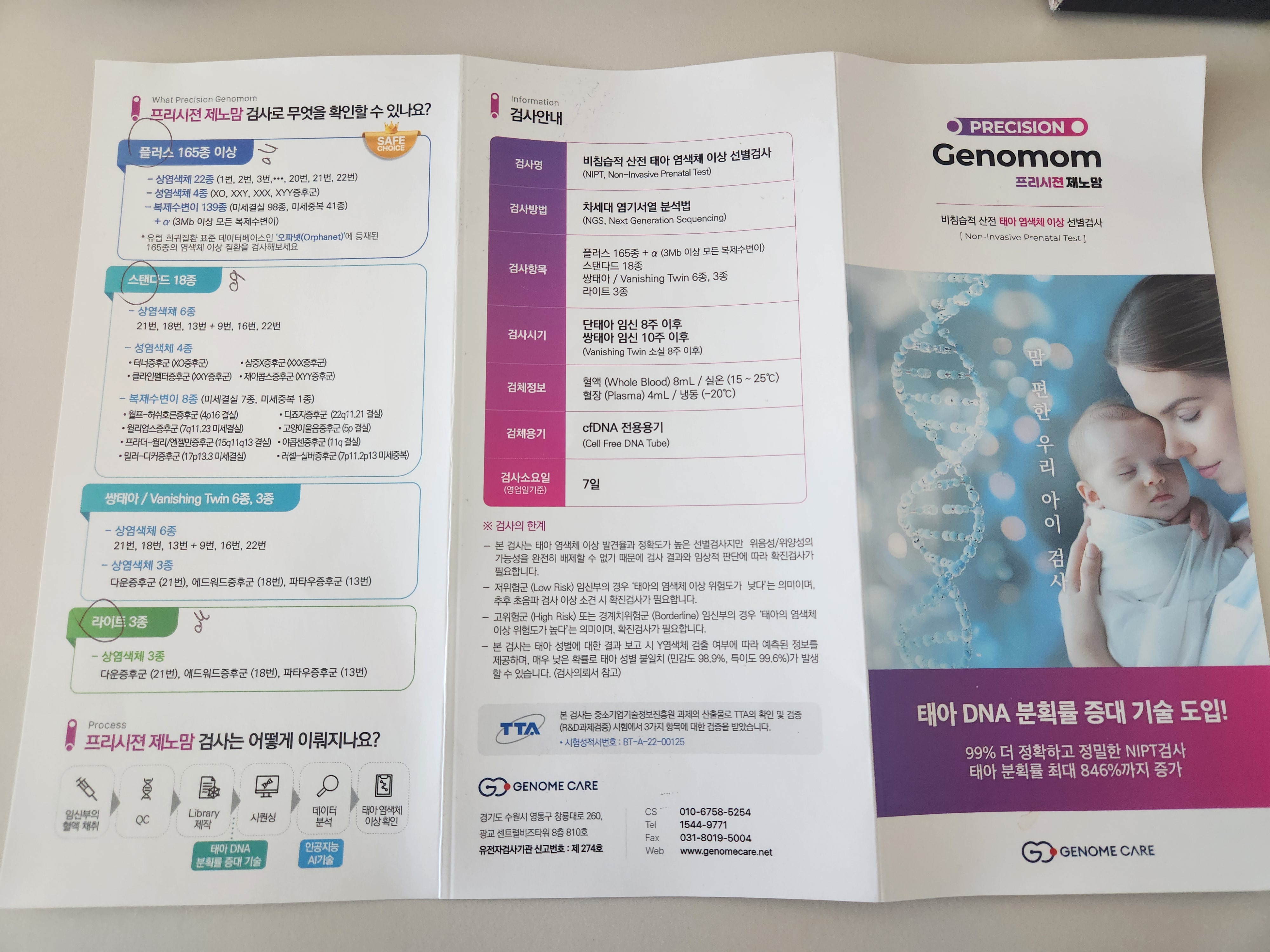 프리시전 제노맘 니프티 검사