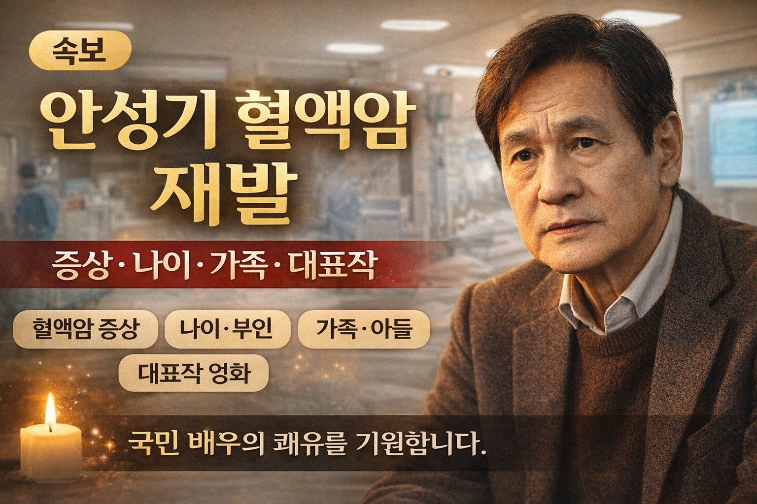 안성기 혈액암 재발 증상｜나이&middot;가족&middot;아들 근황과 대표 영화 정리