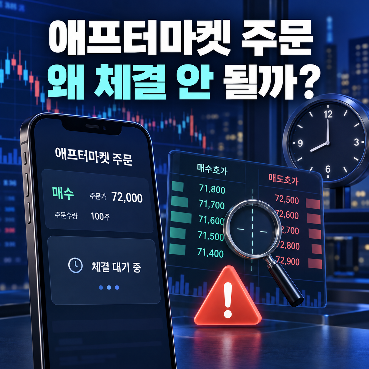 주식 애프터마켓 주문이 체결되지 않는 이유 - 지정가 주문·호가·가격 제한 확인법