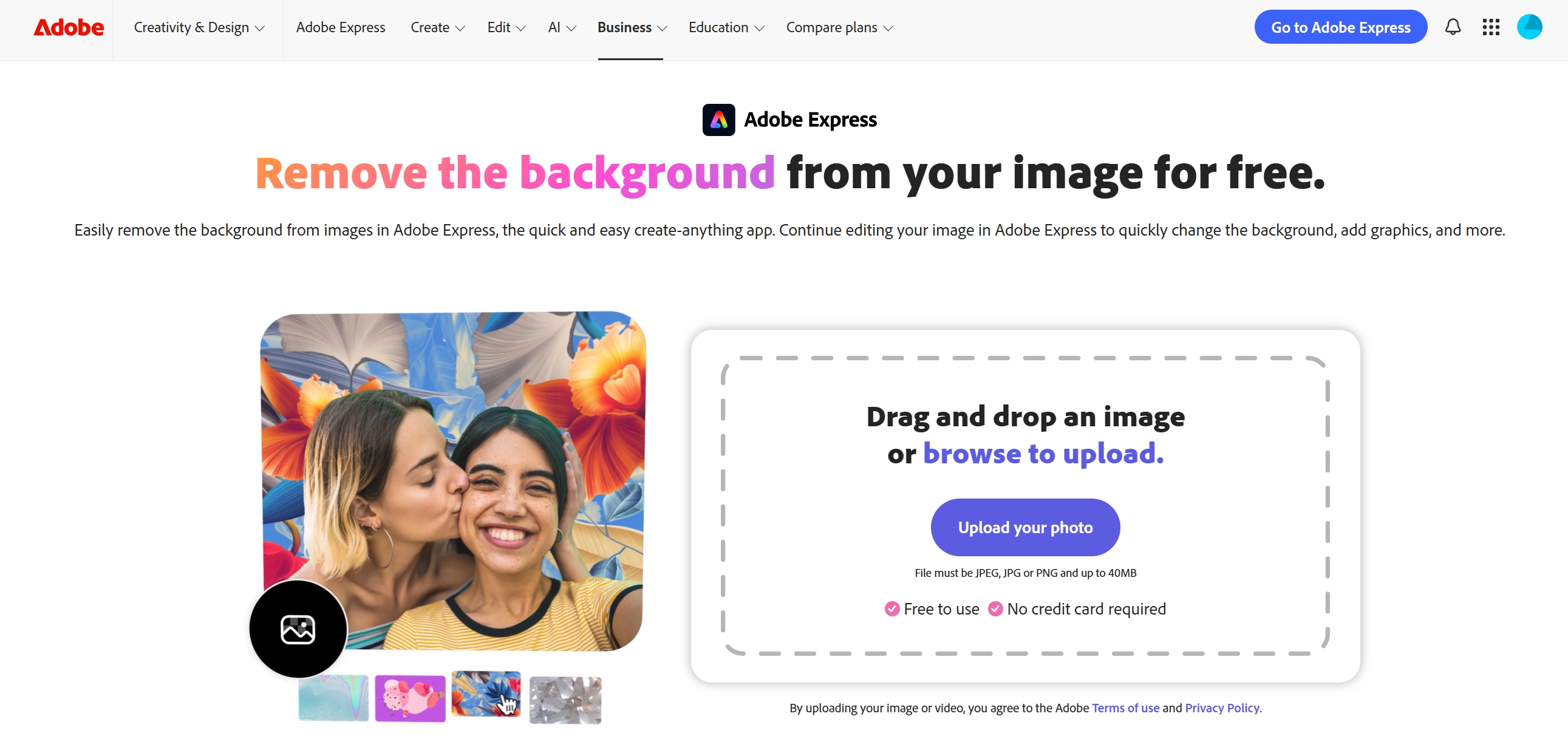 Background Removal Site TOP 7: Adobe