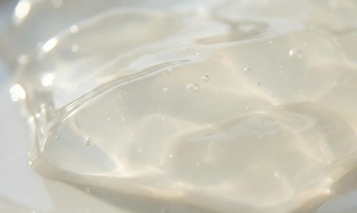 투명하고 탱글탱글한 곤약 젤리의 질감 클로즈업