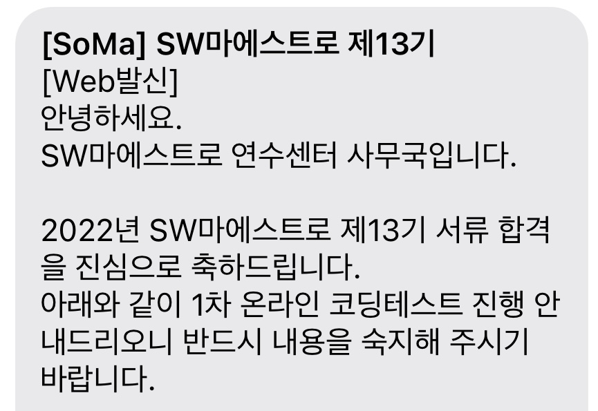 sw마에스트로 13기 합격후기 (자소서,코테,면접)