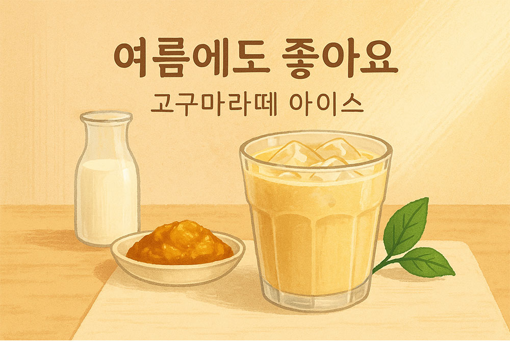 AI가 만들어준 여름에도 좋아요. 고구마라떼