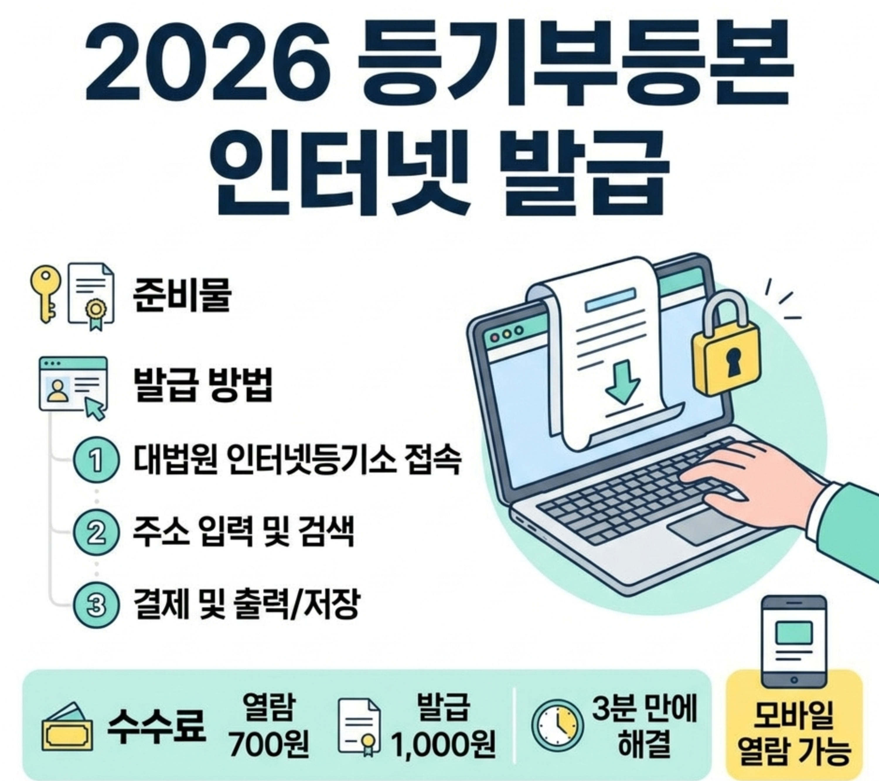 2026 등기부등본 인터넷 발급 방법 요약