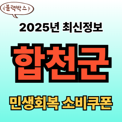 합천군 민생회복 소비쿠폰 신청 완벽 가이드