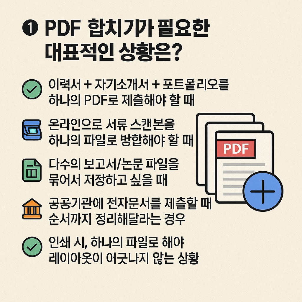 📌 1. PDF 합치기가 필요한 대표적인 상황은? - 타이틀사진