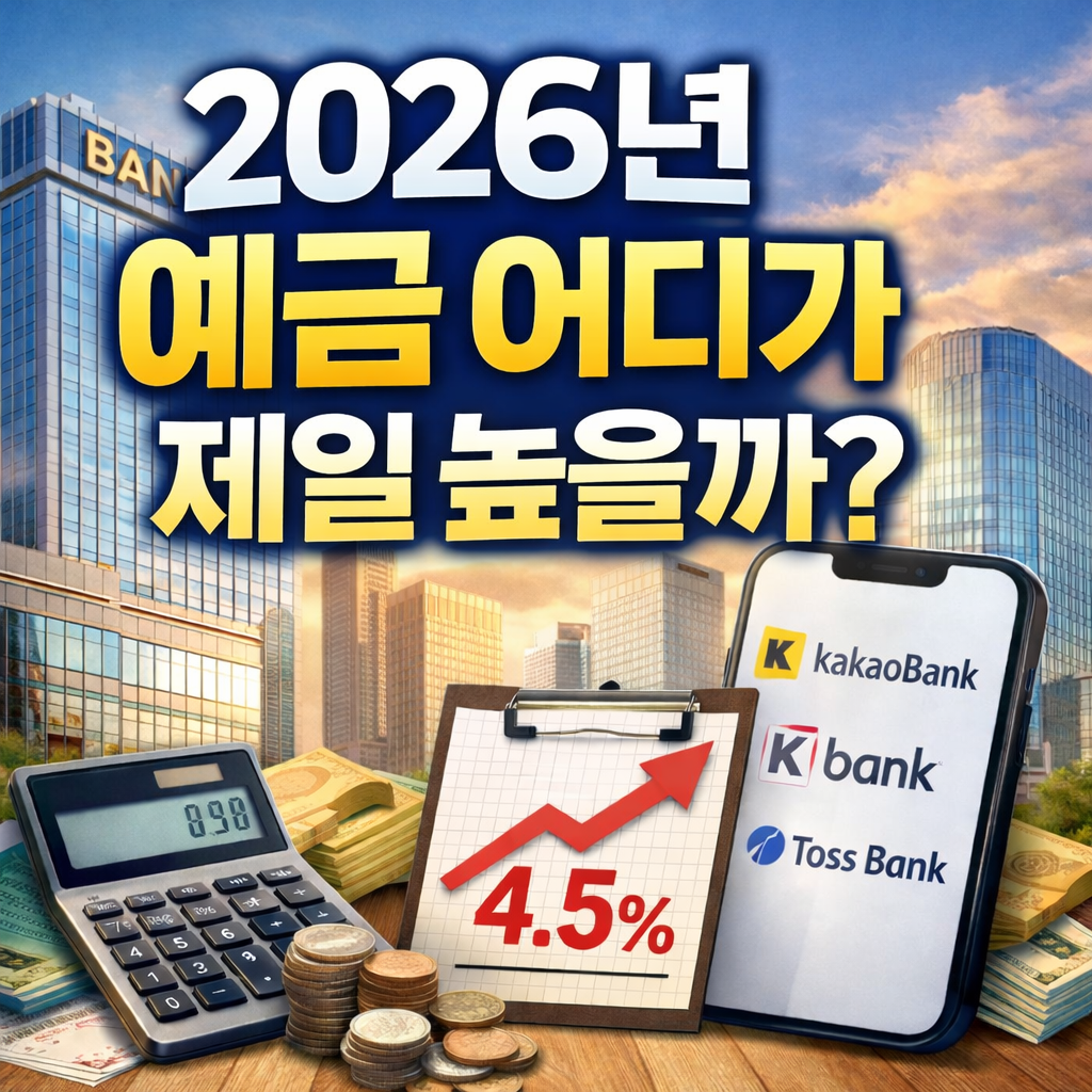 2026년 예금 어디가 제일 높을까? 지금 기준으로 가장 유리한 선택