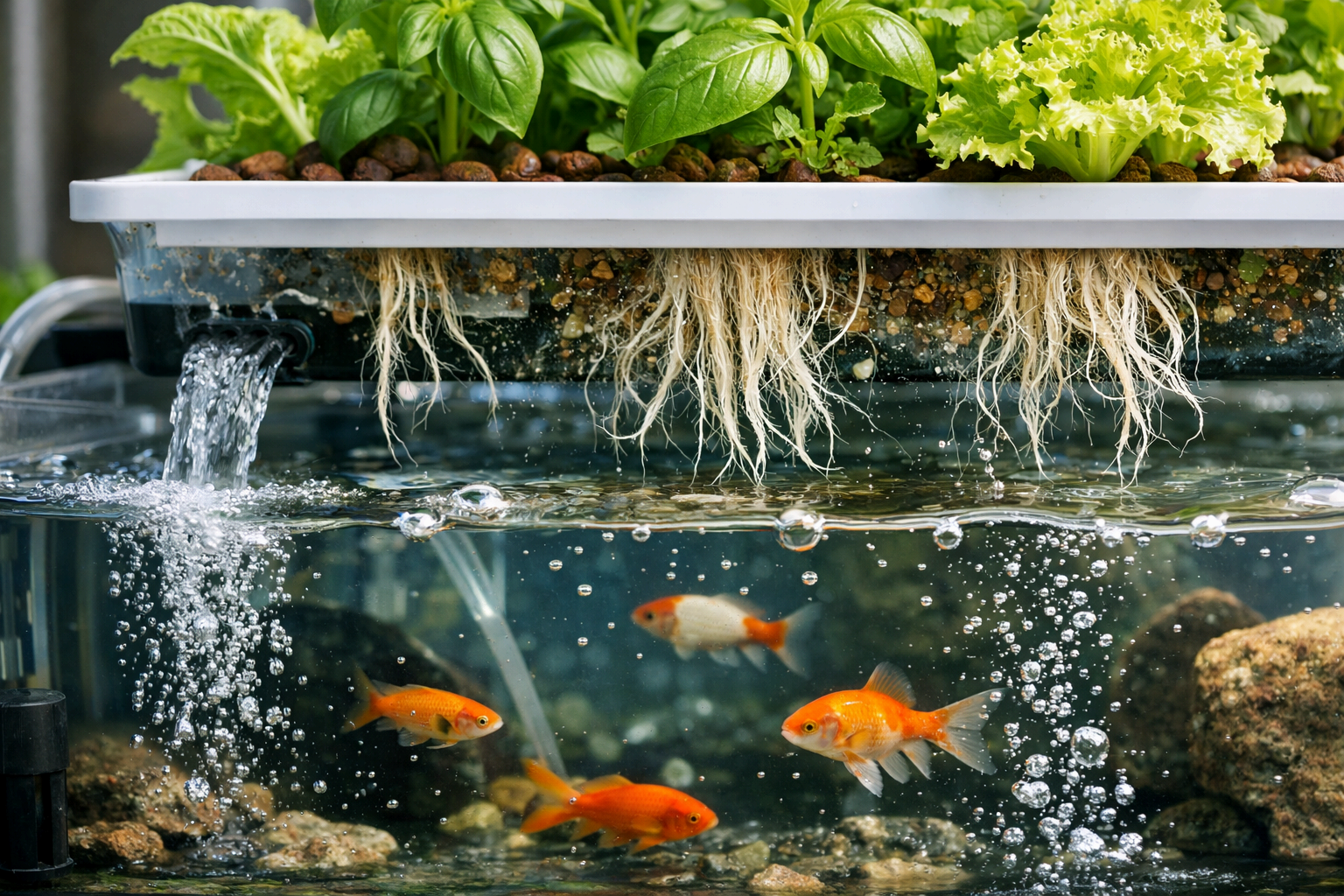 소형 아쿠아포닉스에서 물 흐름이 식물 뿌리에 미치는 영향 분석