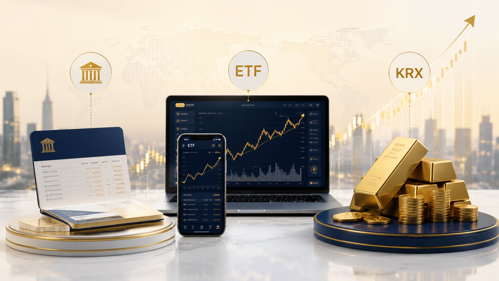 금통장&middot;금 ETF&middot;KRX 금시장을 한눈에 비교한 금 투자 이미지